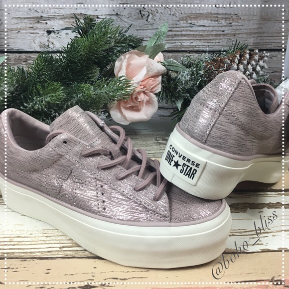 ⭐️CONVERSE | Metallic Platform Sneakers NEW - Picture 2 of 8